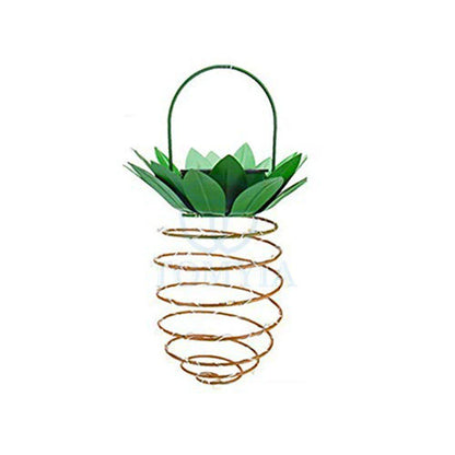 Elegant solar-powered pineapple-shaped garden lights with warm white LED illumination