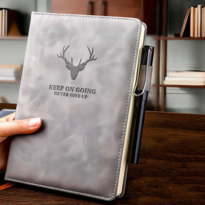 A5 and B5 notebooks with imitation leather covers in multiple colours showing 80g paper thickness