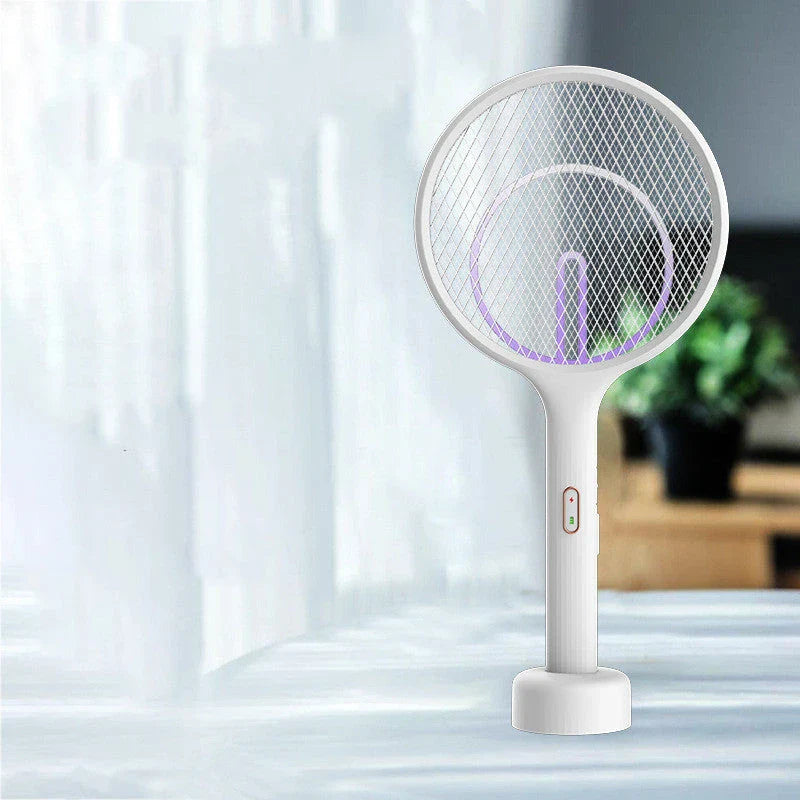 Rechargeable Mosquito Zapper Lamp with electric grid and LED light for indoor and outdoor use