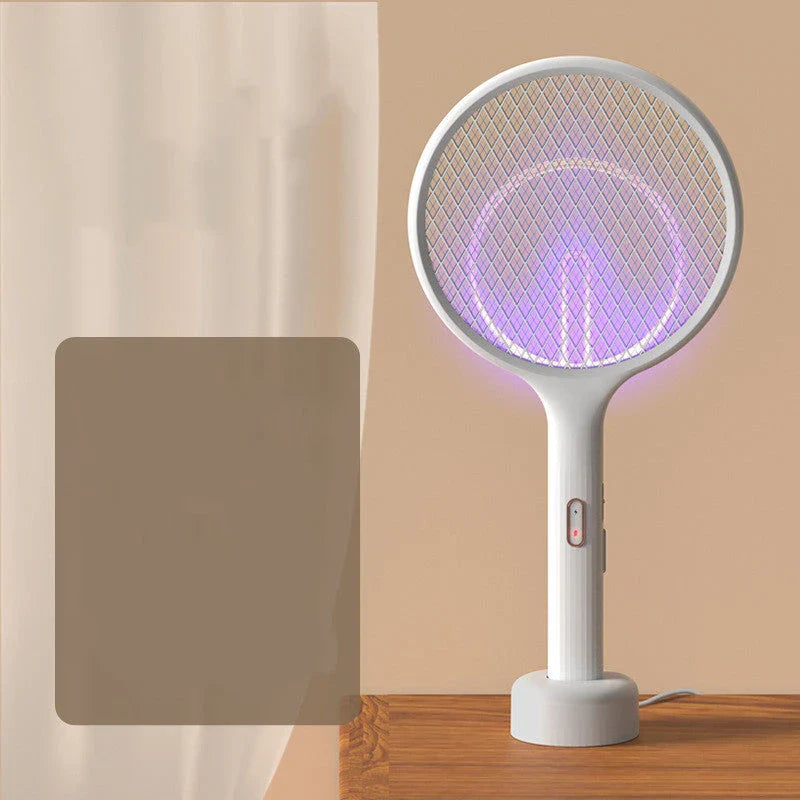 Rechargeable Mosquito Zapper Lamp with electric grid and LED light for indoor and outdoor use