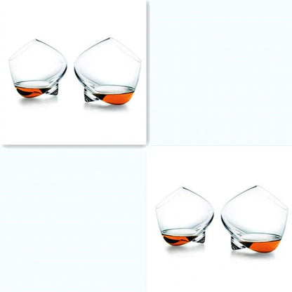 Crystal whiskey glass with wide belly for enhanced aroma and flavor