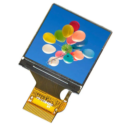 1.3 inch square IPS LCD display with 240x240 resolution showing colourful test pattern