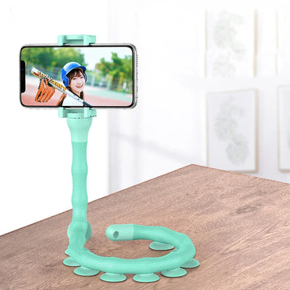 Lazy Bracket Flexible Phone Holder with 360° rotation in black, pink, and clear green