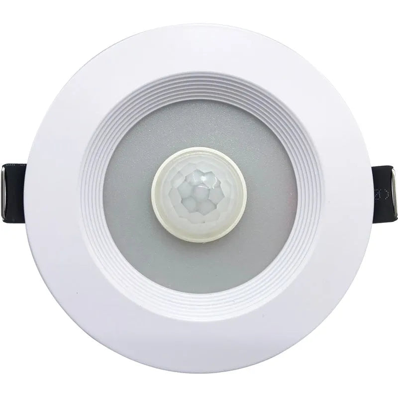 Infrared body sensing LED downlight with aluminium housing for automatic corridor and bathroom lighting