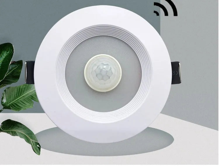 Infrared body sensing LED downlight with aluminium housing for automatic corridor and bathroom lighting