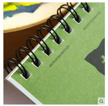 Green spiral-bound water-soluble colour lead sketchbook in 8K and 16K sizes.