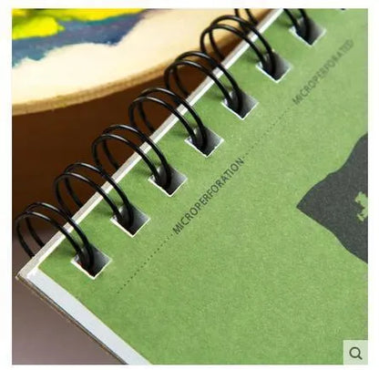 Green spiral-bound water-soluble colour lead sketchbook in 8K and 16K sizes.