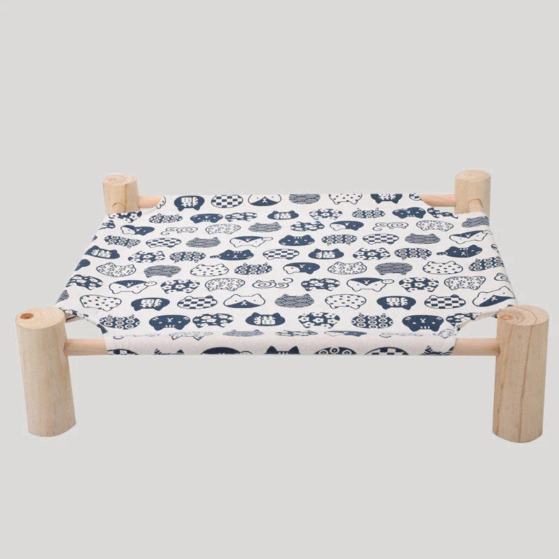 Hhomeenjoy Cozy Wooden Pet Bed: Removable & Washable Design