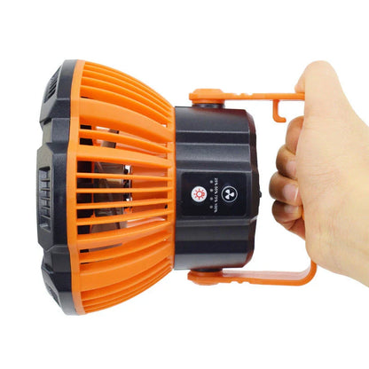 Multifunctional LED ceiling fan and lamp with remote control, suitable for home, garden, outdoor, and camping use