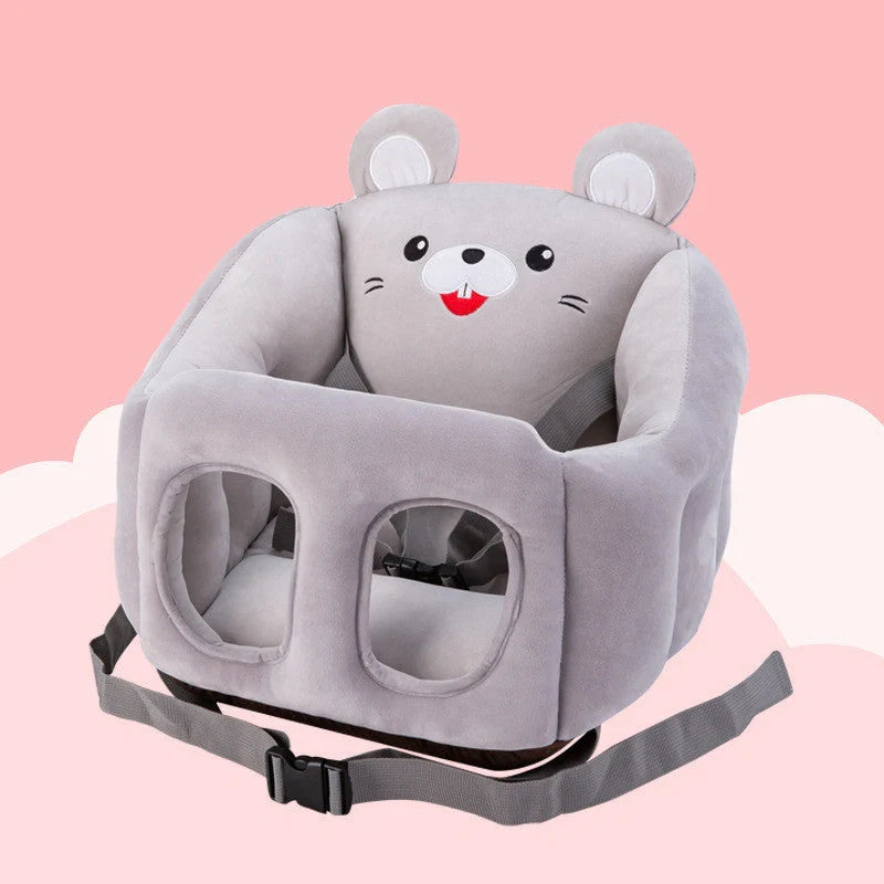 Cartoon portable baby dining chair with animal design, perfect for meal times and play