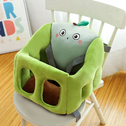 Cartoon portable baby dining chair with animal design, perfect for meal times and play