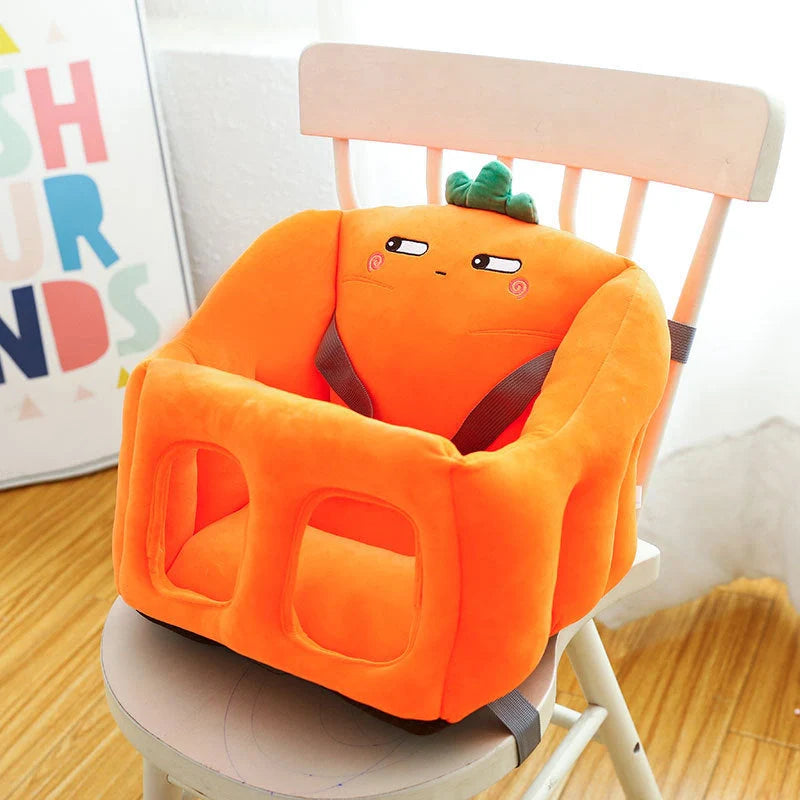Cartoon portable baby dining chair with animal design, perfect for meal times and play