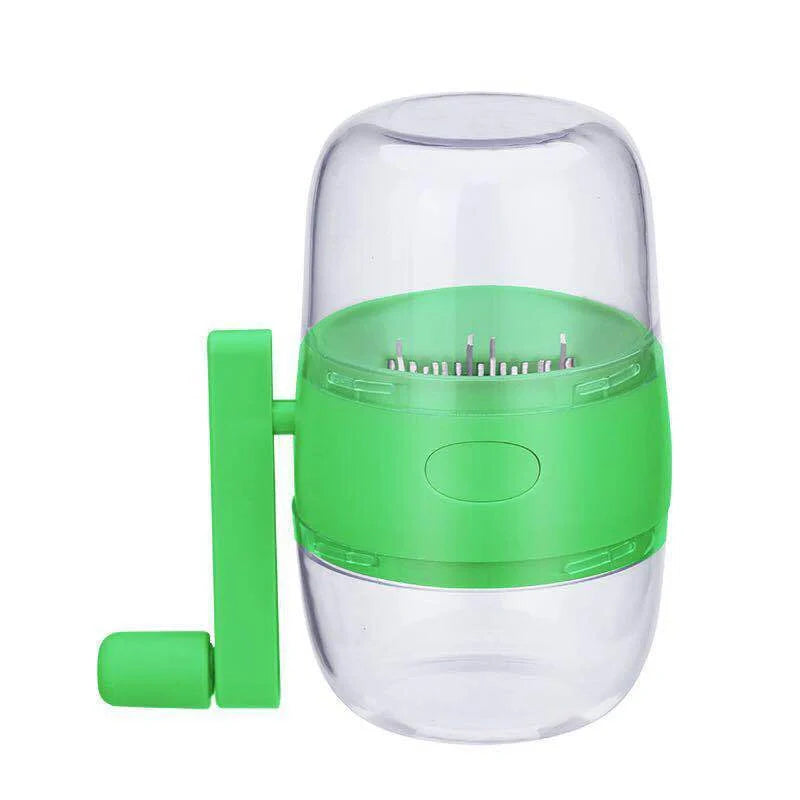 Multifunctional manual nut grinder with stainless steel blades for crushing nuts and spices