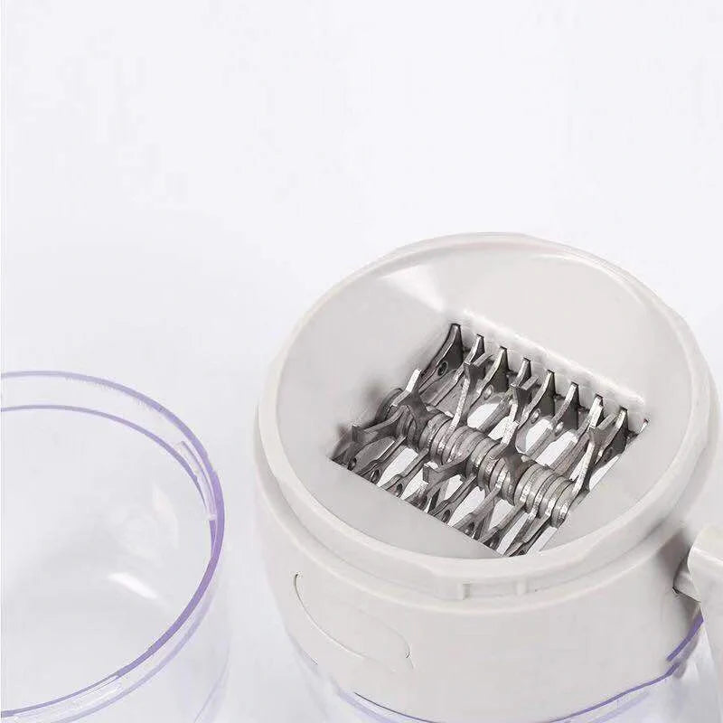 Multifunctional manual nut grinder with stainless steel blades for crushing nuts and spices