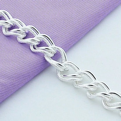Stylish unisex alloy bracelet with copper plating silver finish