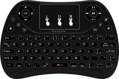 Flying Squirrel mini wireless keyboard with colourful backlight and touch-sensitive surface