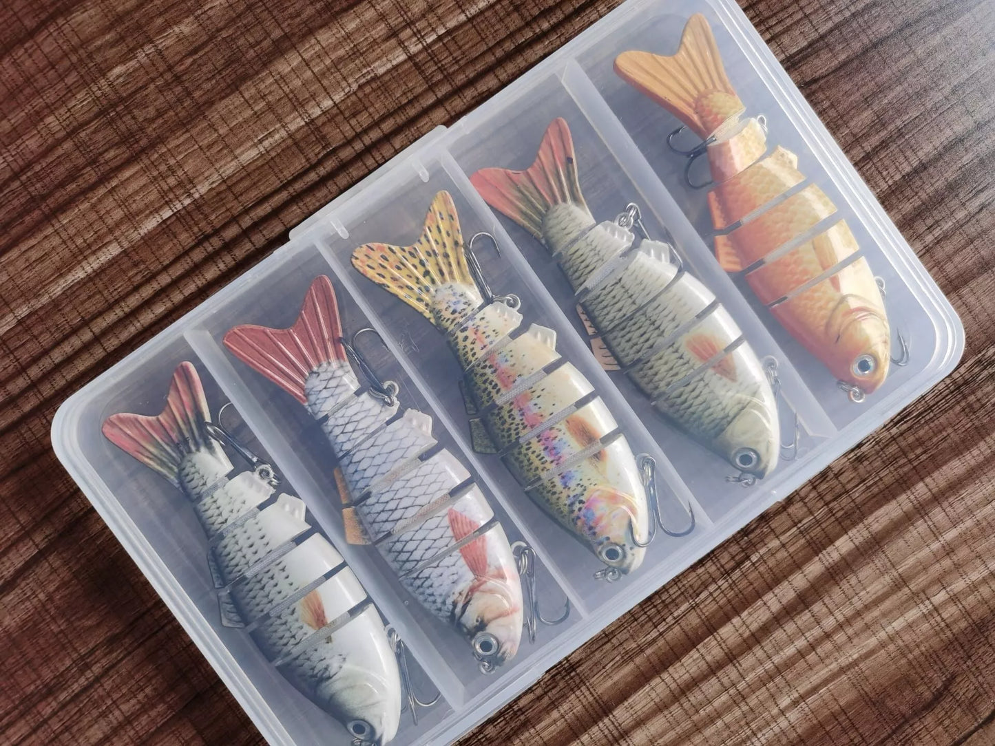 Bionic Bait Lure Set for sea fishing with 5 simulation baits and storage box