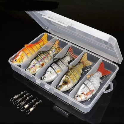 Bionic Bait Lure Set for sea fishing with 5 simulation baits and storage box