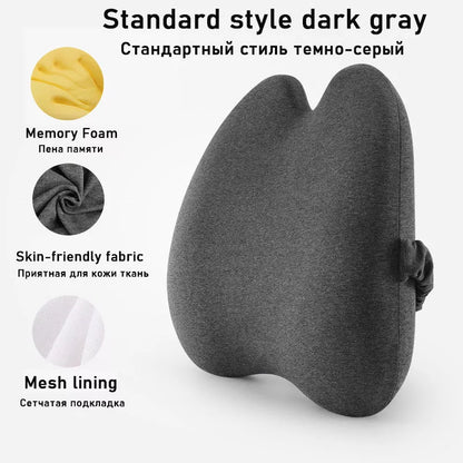 Car waist and back cushion with magnetic cloth upgrade in dark gray, light gray, and pink options