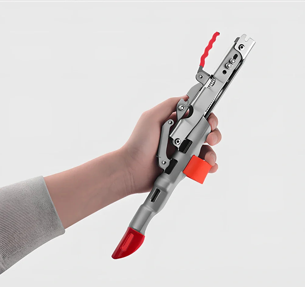 Adjustable cable ties in red and photo colour with large guide ring, lengths from 1.3M to 2.7M