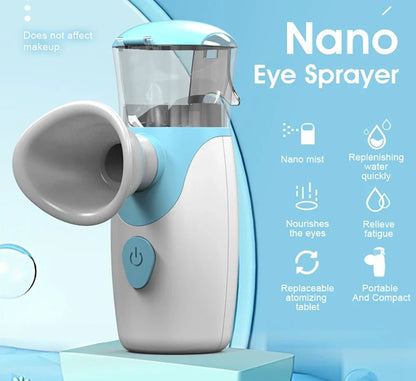 Advanced Eye Mist device with nano atomization technology for delivering soothing eye solution mist to relieve dry, tired eyes