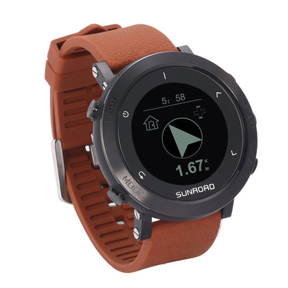 Smart sports watch with Beidou GPS, 304 stainless steel bezel, and heart rate monitoring display