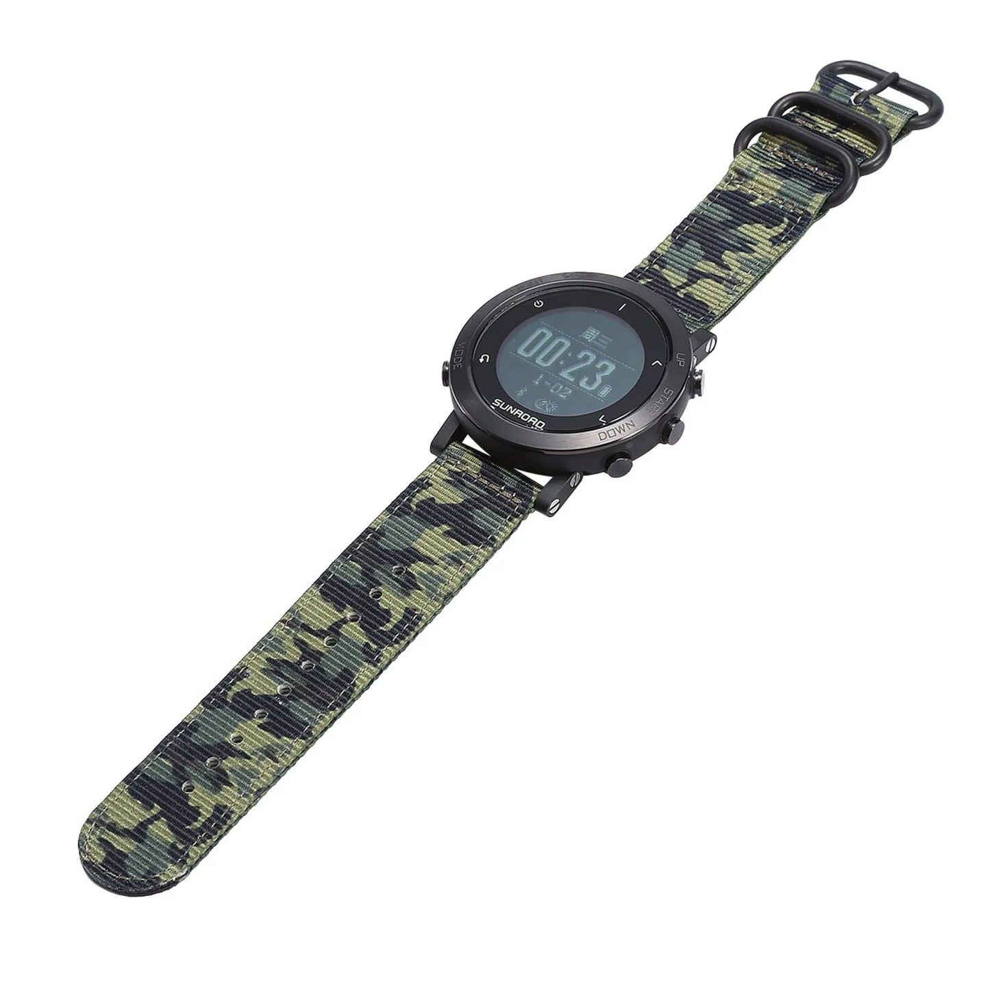 Smart sports watch with Beidou GPS, 304 stainless steel bezel, and heart rate monitoring display