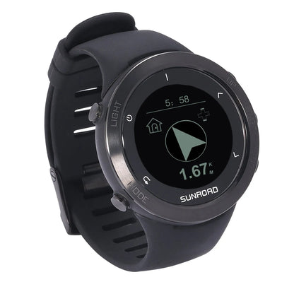 Smart sports watch with Beidou GPS, 304 stainless steel bezel, and heart rate monitoring display
