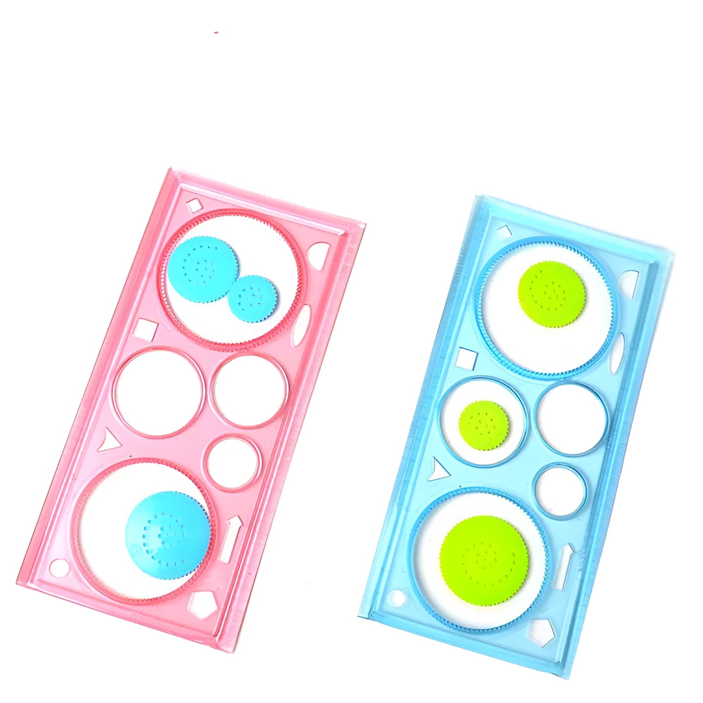 Plastic hollow wreath drawing template set for decorative stationery and craft projects