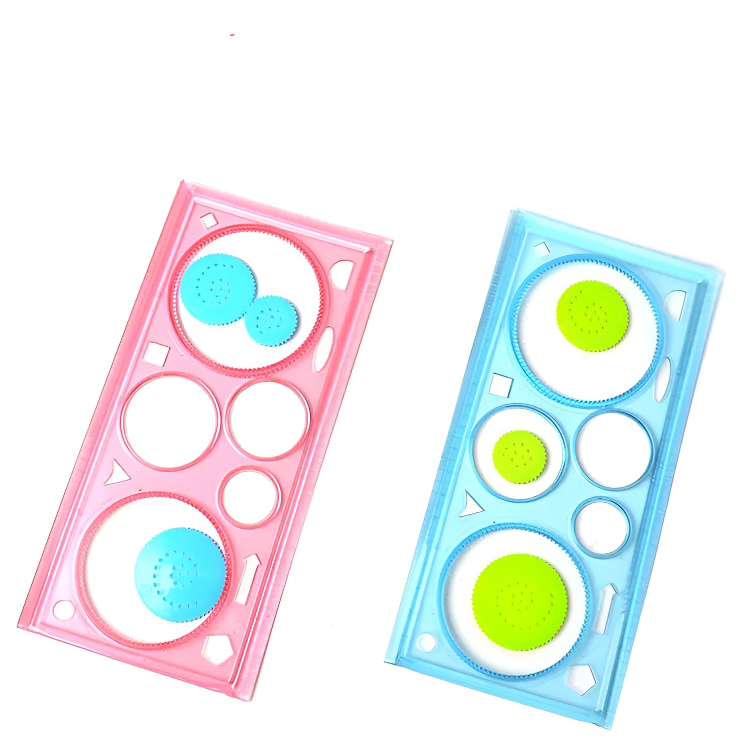 Plastic hollow wreath drawing template set for decorative stationery and craft projects
