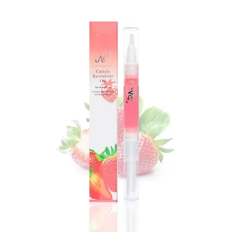 Nourishing Nail Care Pen in 8 delicious flavors, including Apple, Cherry, and Strawberry, to strengthen and condition nails for a healthy, radiant appearance.