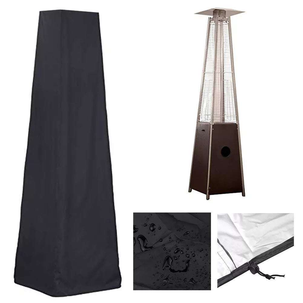 Outdoor patio heater cover with UV protection and waterproof features