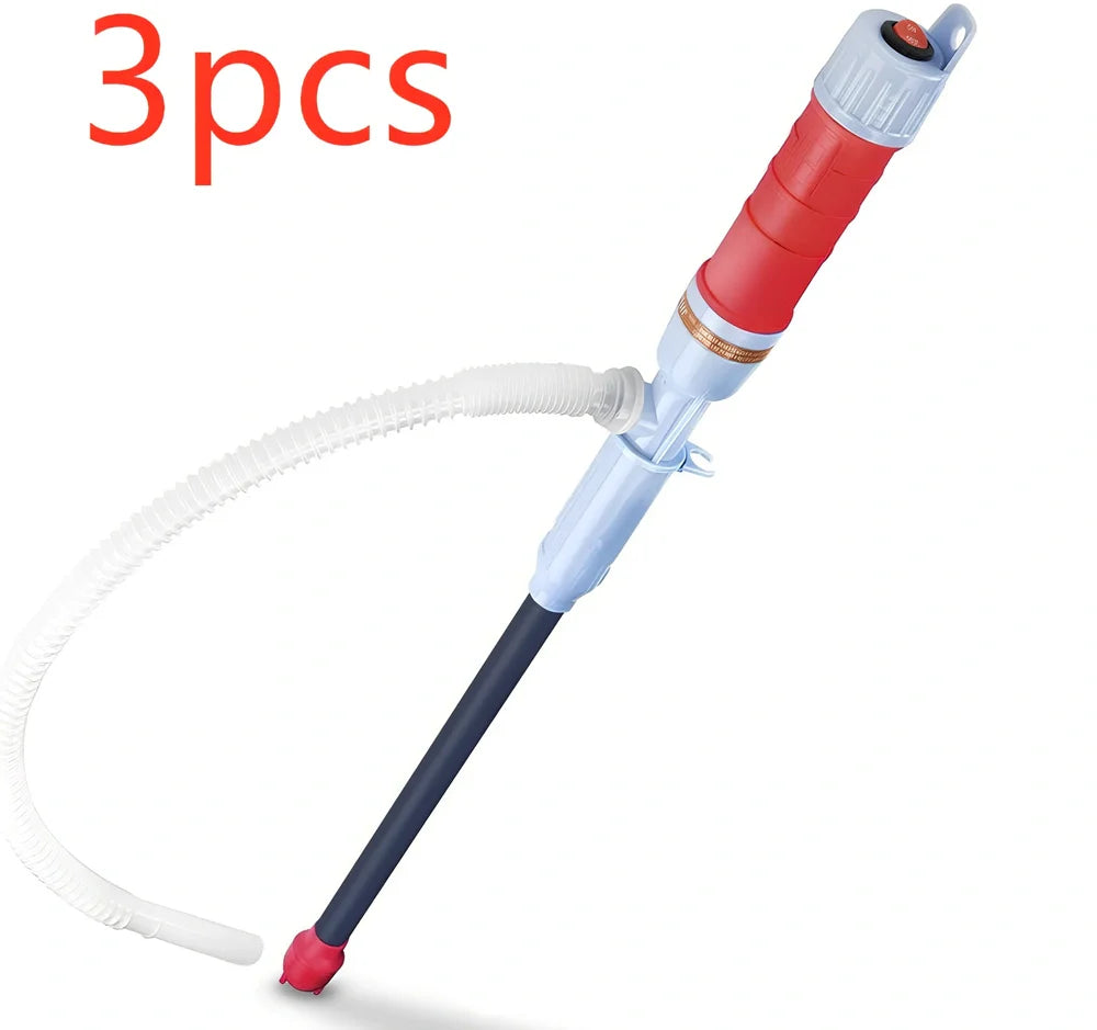 Portable electric mini plastic oil transfer pump with blue/red options and vertical shaft