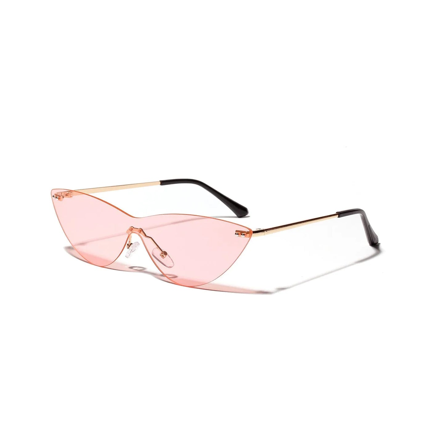 Brown vintage metal-frame sunglasses with UV400 protection showing front and side views