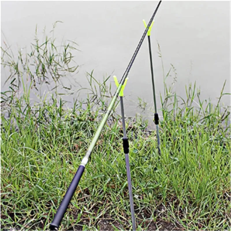 Aluminium alloy ground inserted fishing rod turret bracket with folding design and multi-directional rotation, Medium or Small