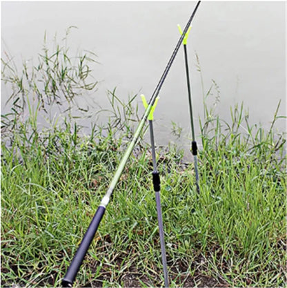 Aluminium alloy ground inserted fishing rod turret bracket with folding design and multi-directional rotation, Medium or Small