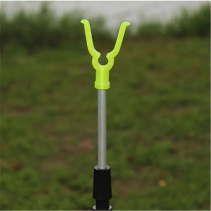 Aluminium alloy ground inserted fishing rod turret bracket with folding design and multi-directional rotation, Medium or Small