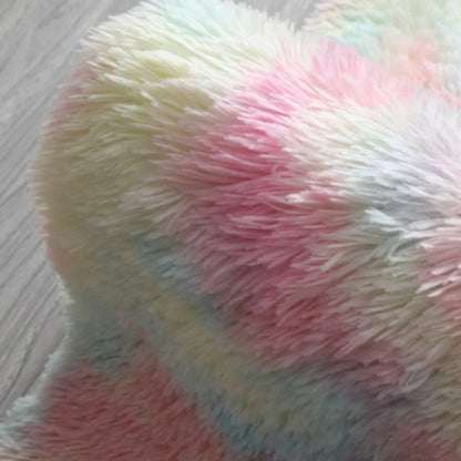 Rainbow tie-dye round polyester carpet, 81-90% fibre, diameters 60-200cm, machine-woven for home use