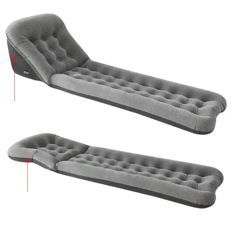 Automatic Air Mattress Camping Bed with quick inflation feature, dark blue and grey options available