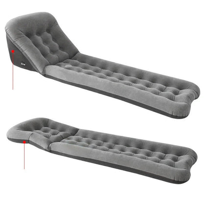 Automatic Air Mattress Camping Bed with quick inflation feature, dark blue and grey options available