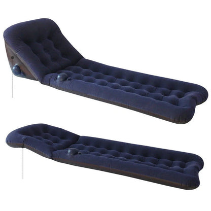 Automatic Air Mattress Camping Bed with quick inflation feature, dark blue and grey options available