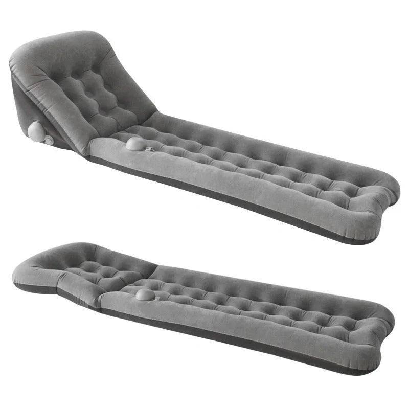 Automatic Air Mattress Camping Bed with quick inflation feature, dark blue and grey options available