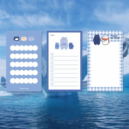 Creative hand account collage notebook with cartoon cover, 30 inner pages, four design options.