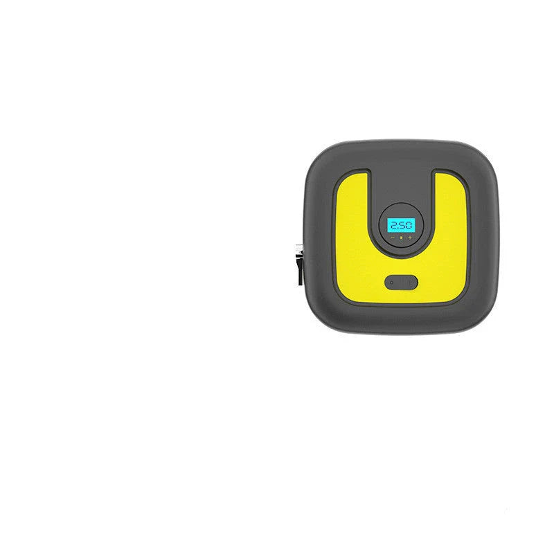 Compact and powerful car air compressor with digital pressure display and long power cord for easy roadside tire inflation