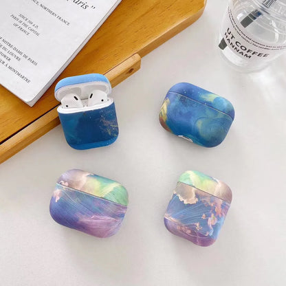 AirPods protective sleeve with watercolour design in pink and blue options for AirPods 1, 2 and Pro models