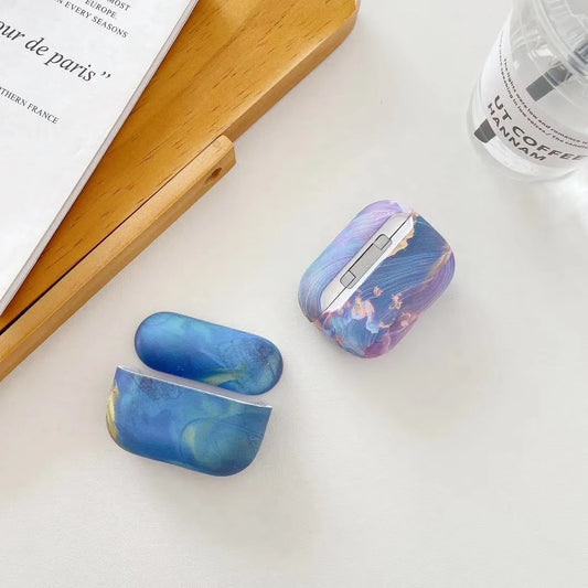 AirPods protective sleeve with watercolour design in pink and blue options for AirPods 1, 2 and Pro models