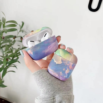 AirPods protective sleeve with watercolour design in pink and blue options for AirPods 1, 2 and Pro models