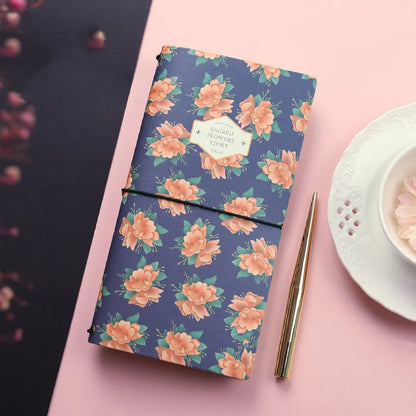 A5 soft cover hand account book notebook showing simple design with 148mm by 210mm dimensions