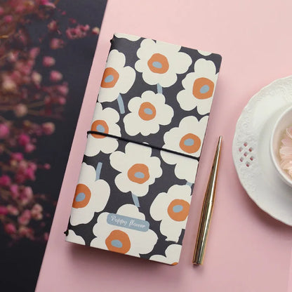 A5 soft cover hand account book notebook showing simple design with 148mm by 210mm dimensions
