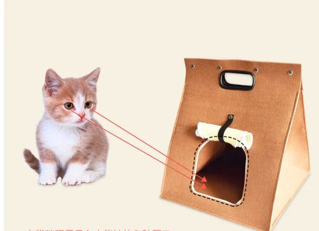 Hhomeenjoy Cozy Cat Cabin: Your Feline's Luxury Retreat